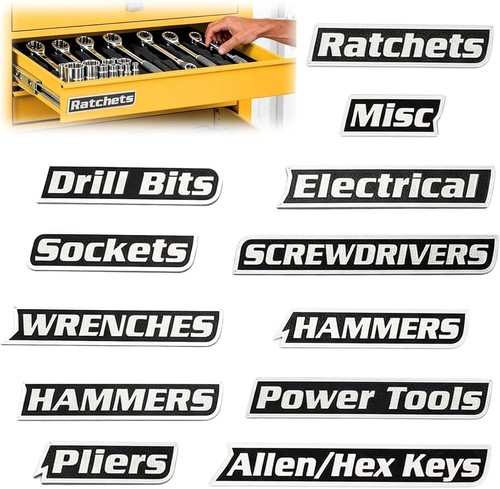 Magnetic tool box labels - magnetic,